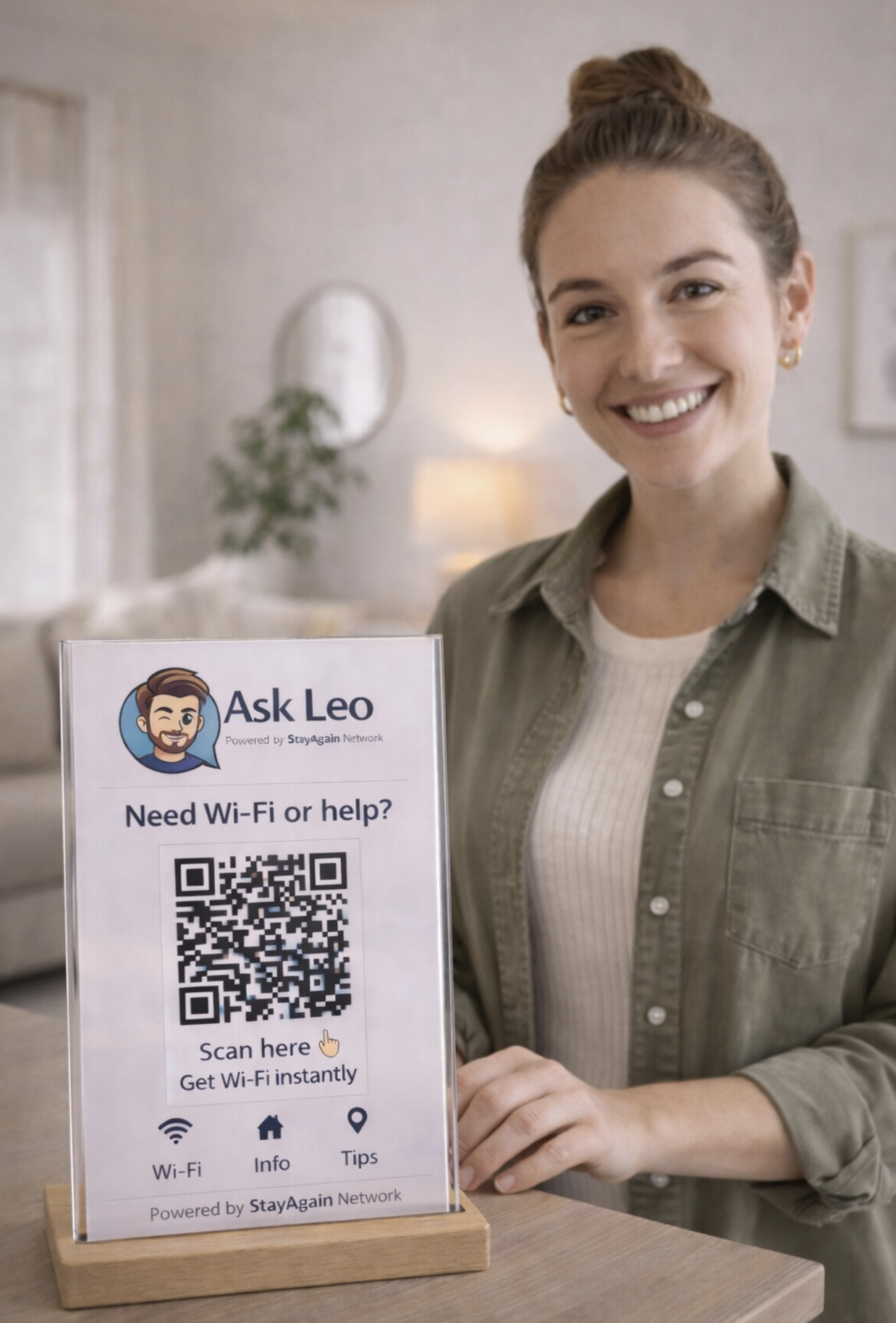 Laura G. host in Toscana con stand Ask Leo